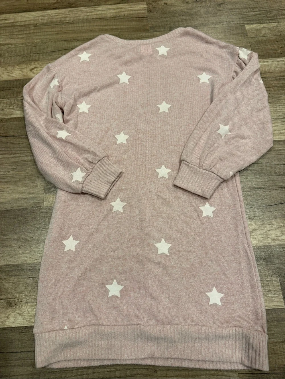 Cozy Pink Star Print Tunic Sweater
